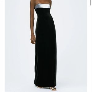 GALVAN black velvet gown NWT SIZE 44